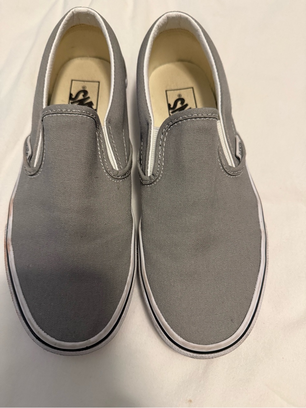 Vans Slip-On Sneakers Gray and White
